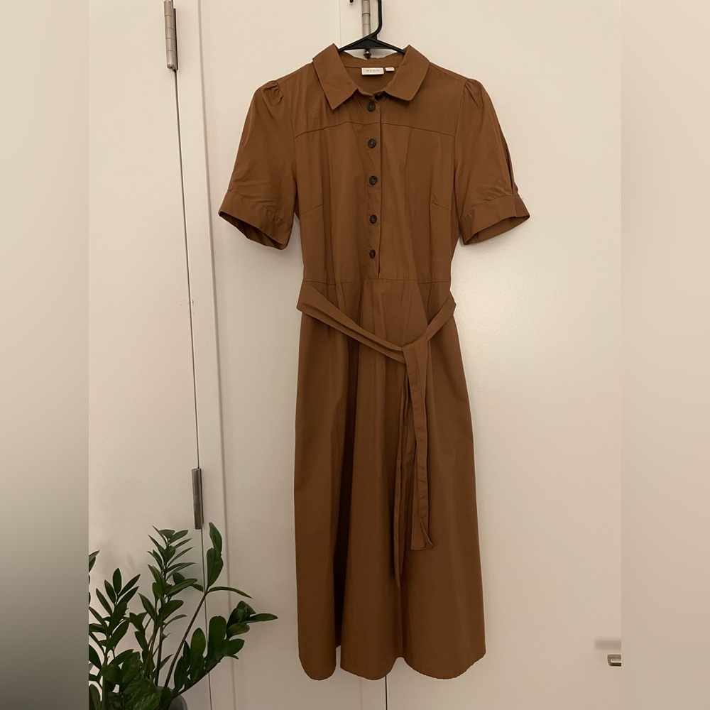 Brown Women Midi Dress